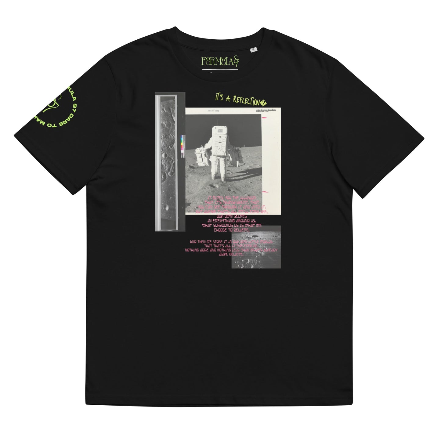 Reflection of Self, Man on the Moon Unisex Organic Cotton T-Shirt