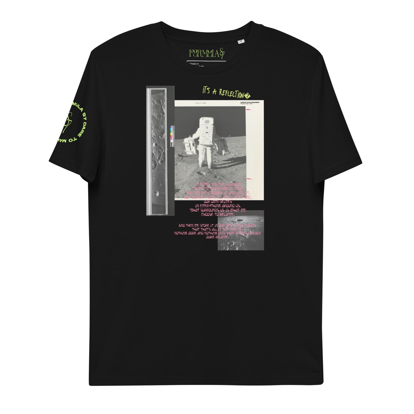 Reflection of Self, Man on the Moon Unisex Organic Cotton T-Shirt
