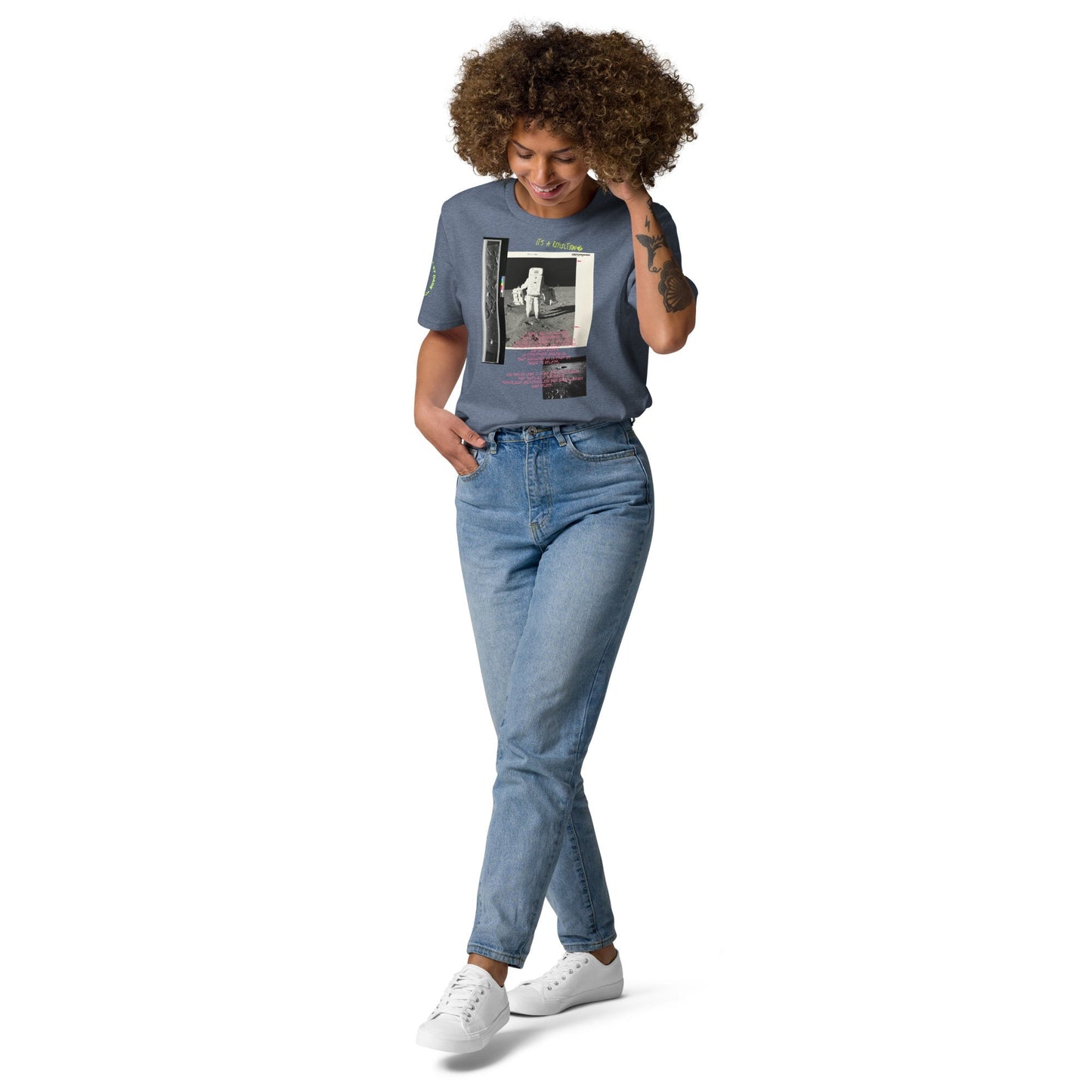 Reflection of Self, Man on the Moon Unisex Organic Cotton T-Shirt