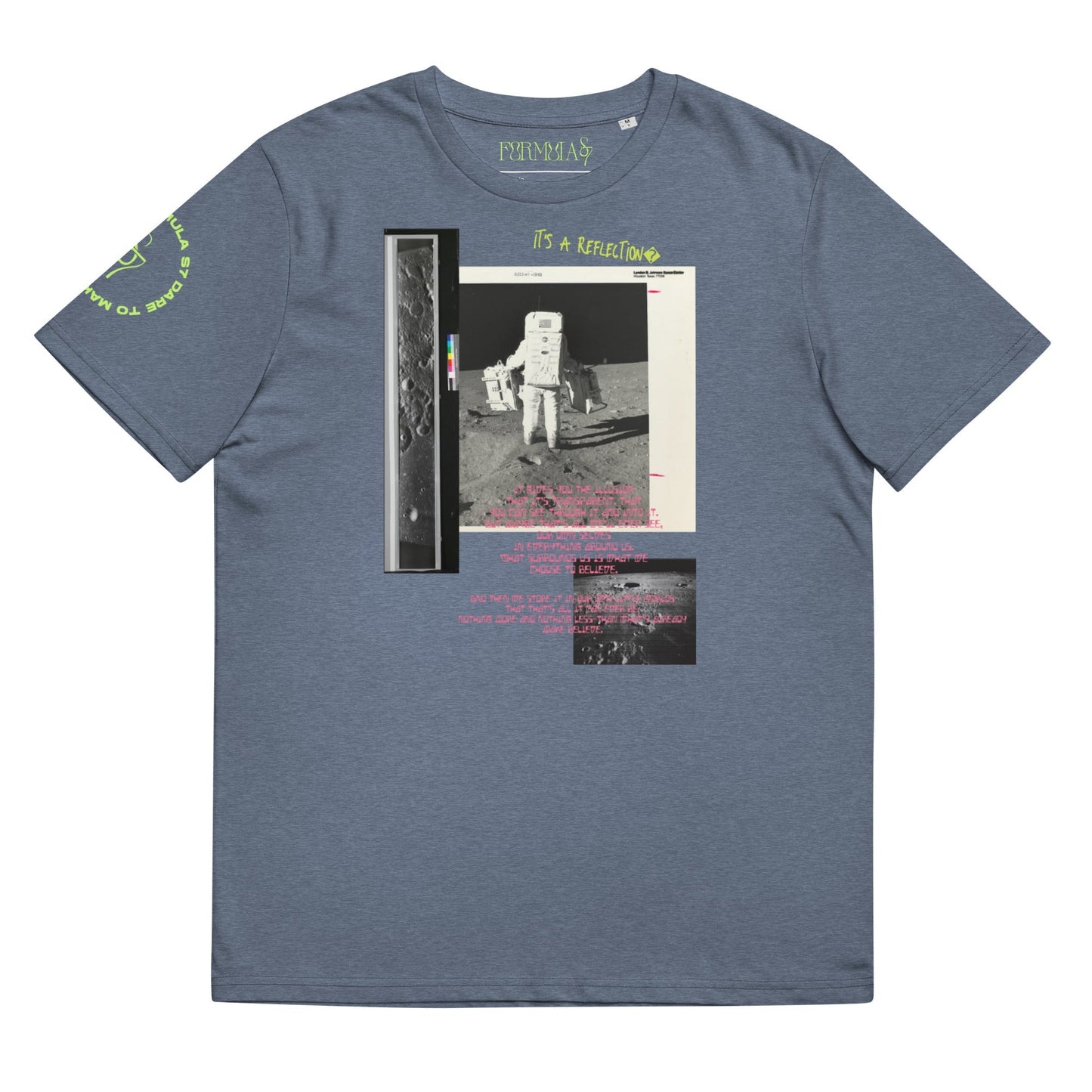 Reflection of Self, Man on the Moon Unisex Organic Cotton T-Shirt