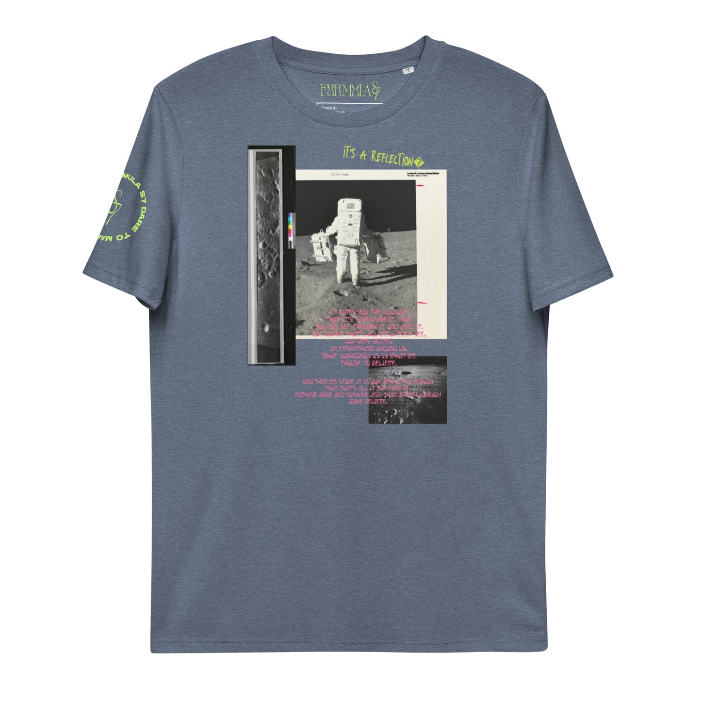 Reflection of Self, Man on the Moon Unisex Organic Cotton T-Shirt