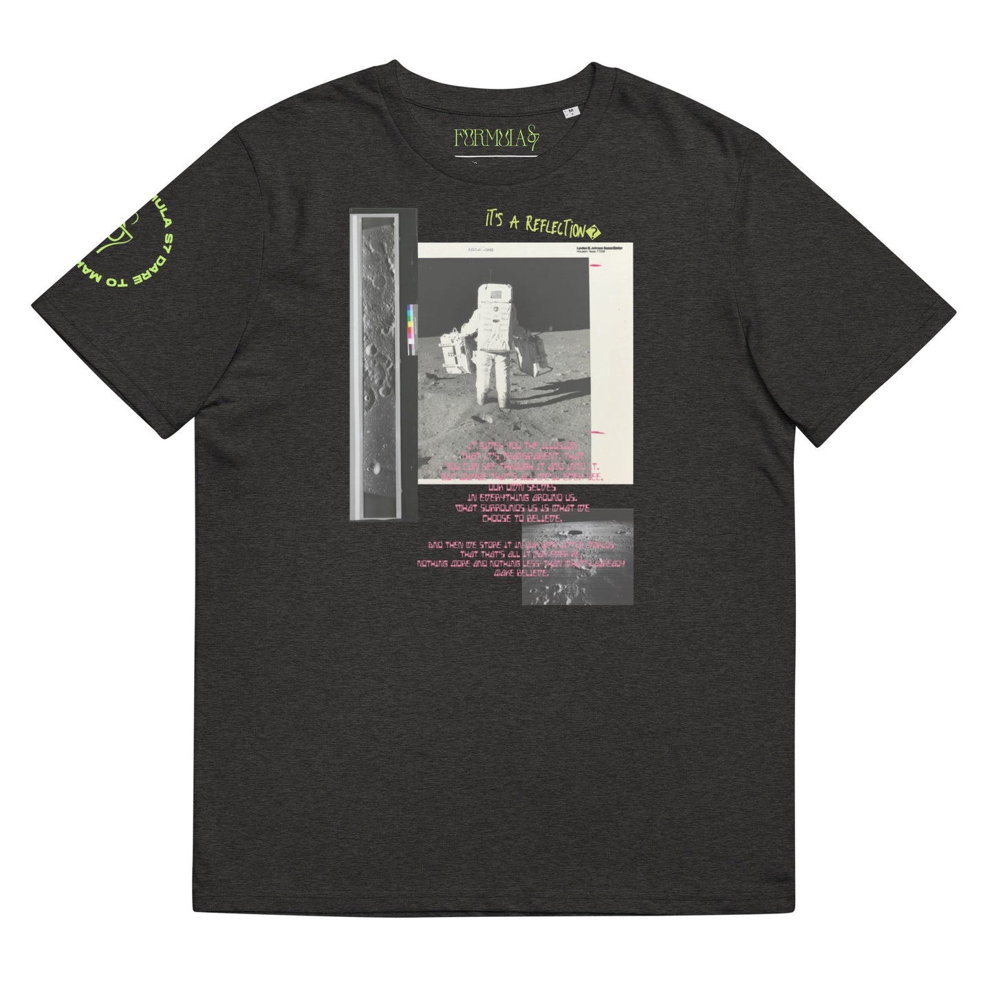 Reflection of Self, Man on the Moon Unisex Organic Cotton T-Shirt