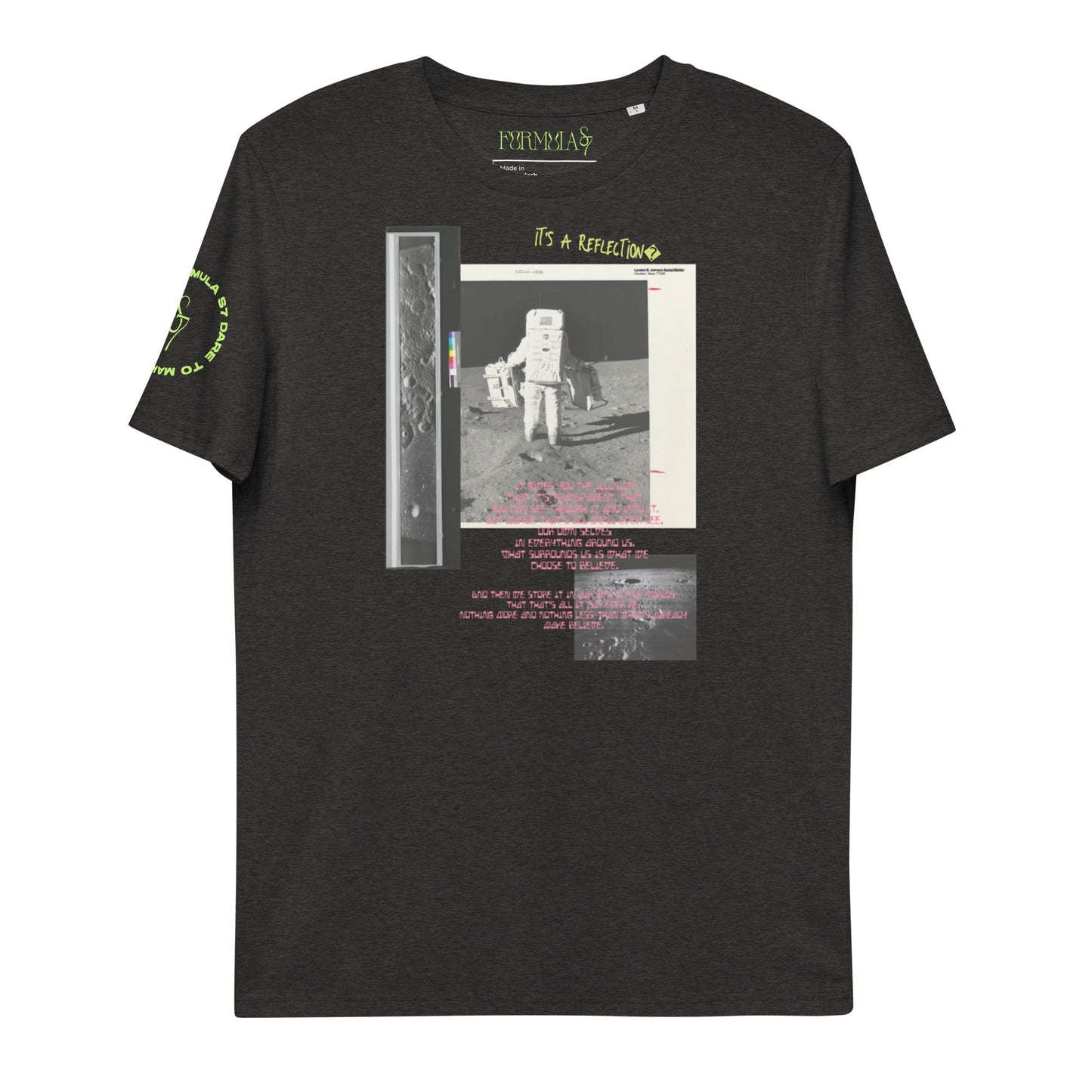 Reflection of Self, Man on the Moon Unisex Organic Cotton T-Shirt
