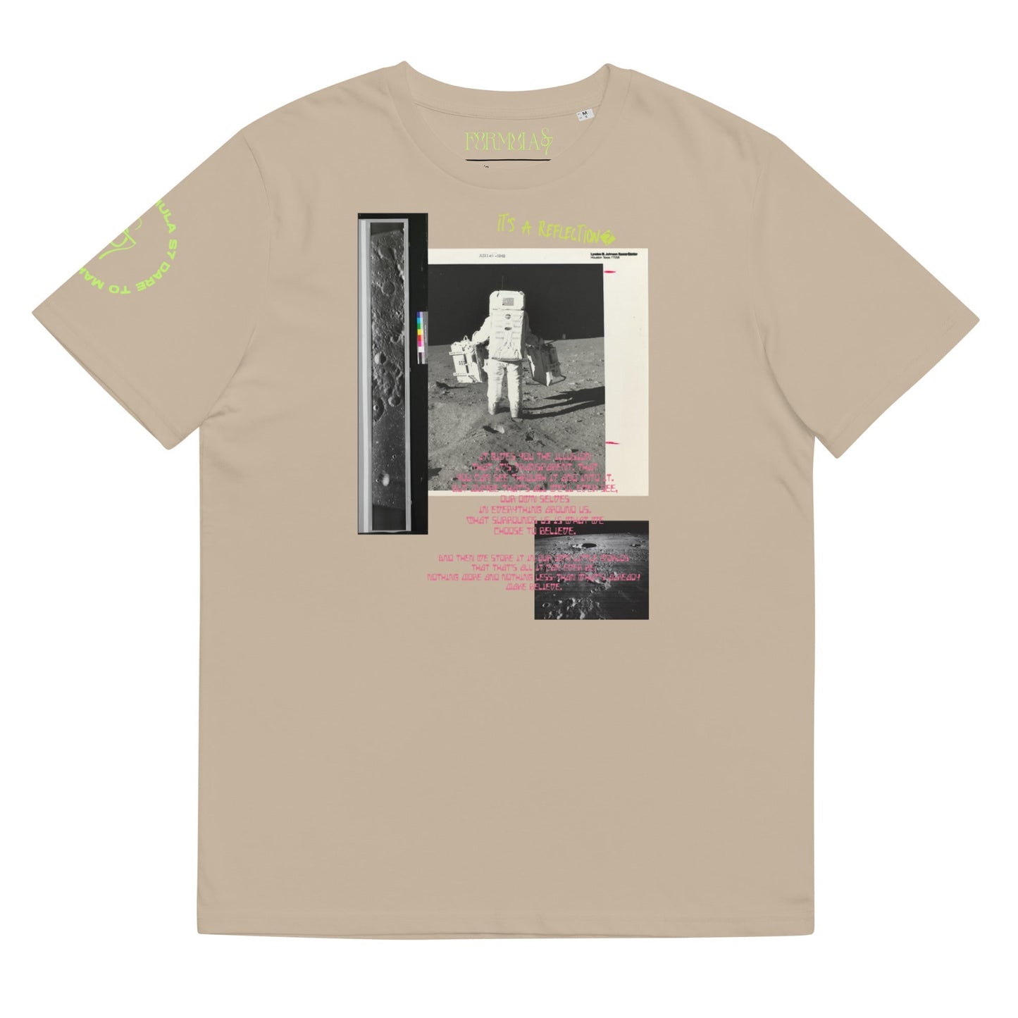 Reflection of Self, Man on the Moon Unisex Organic Cotton T-Shirt