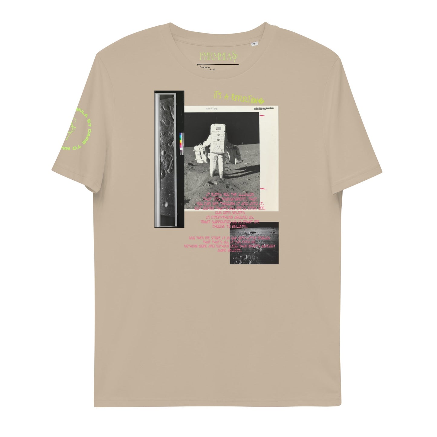 Reflection of Self, Man on the Moon Unisex Organic Cotton T-Shirt