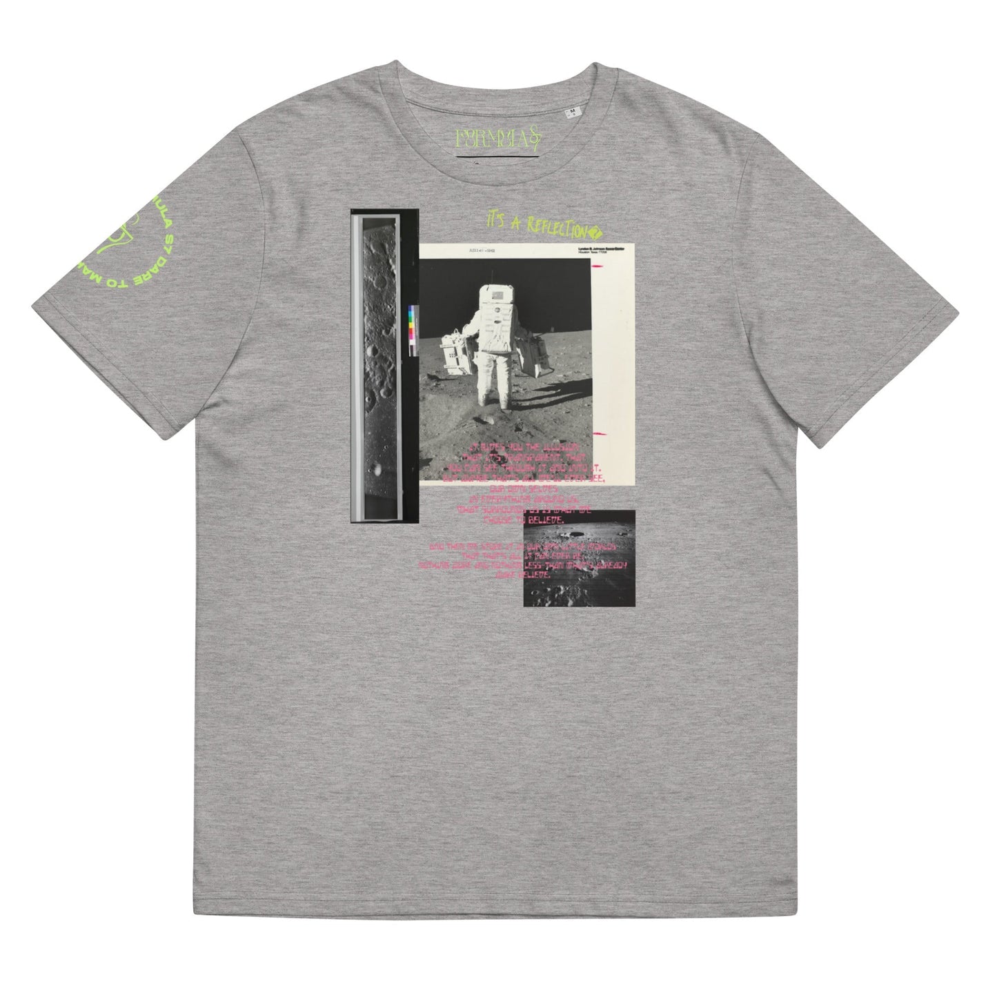 Reflection of Self, Man on the Moon Unisex Organic Cotton T-Shirt