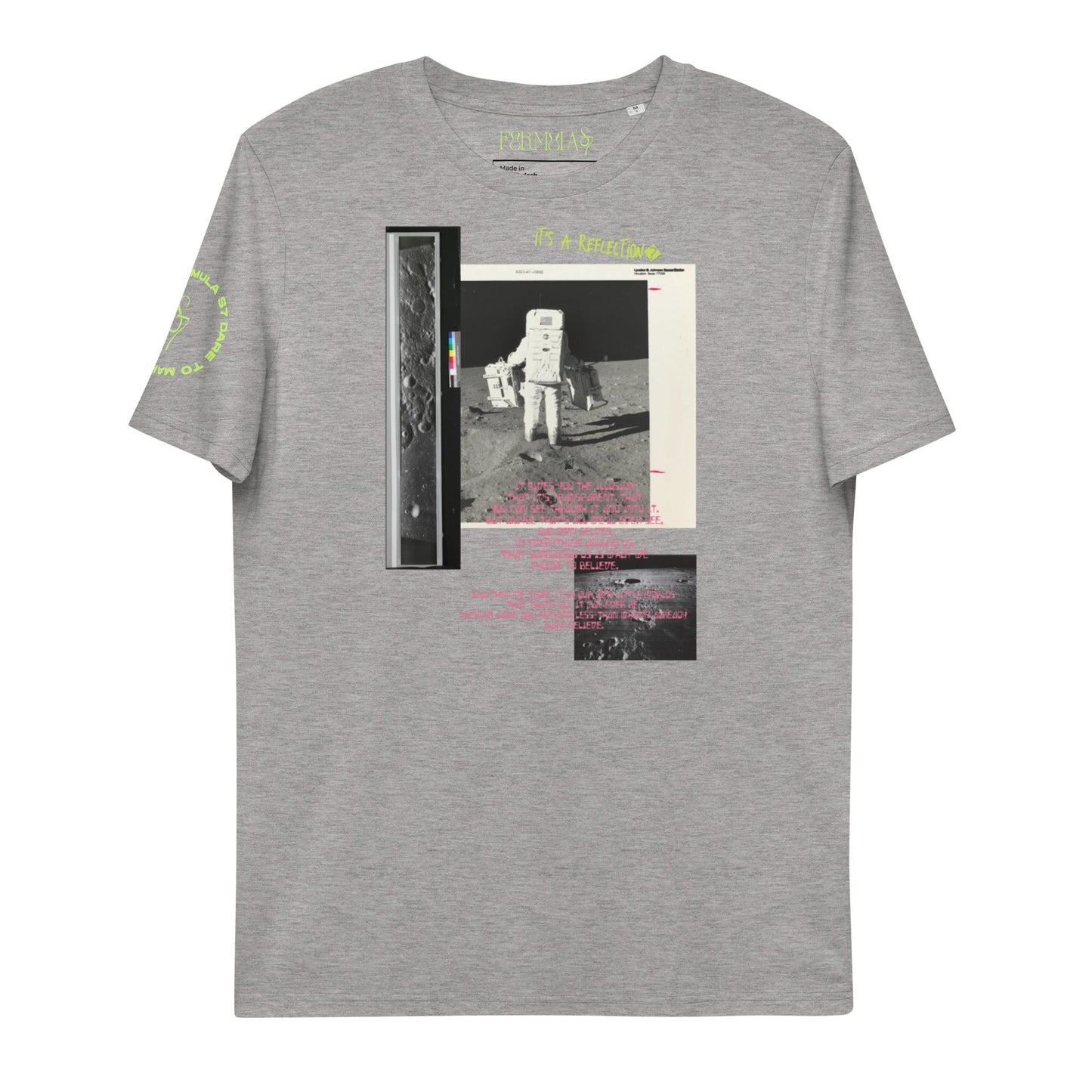 Reflection of Self, Man on the Moon Unisex Organic Cotton T-Shirt