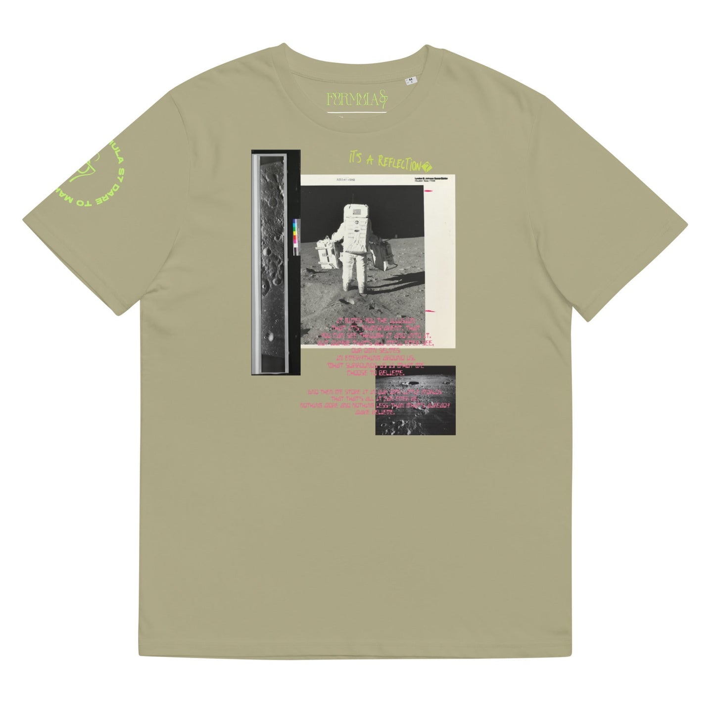 Reflection of Self, Man on the Moon Unisex Organic Cotton T-Shirt