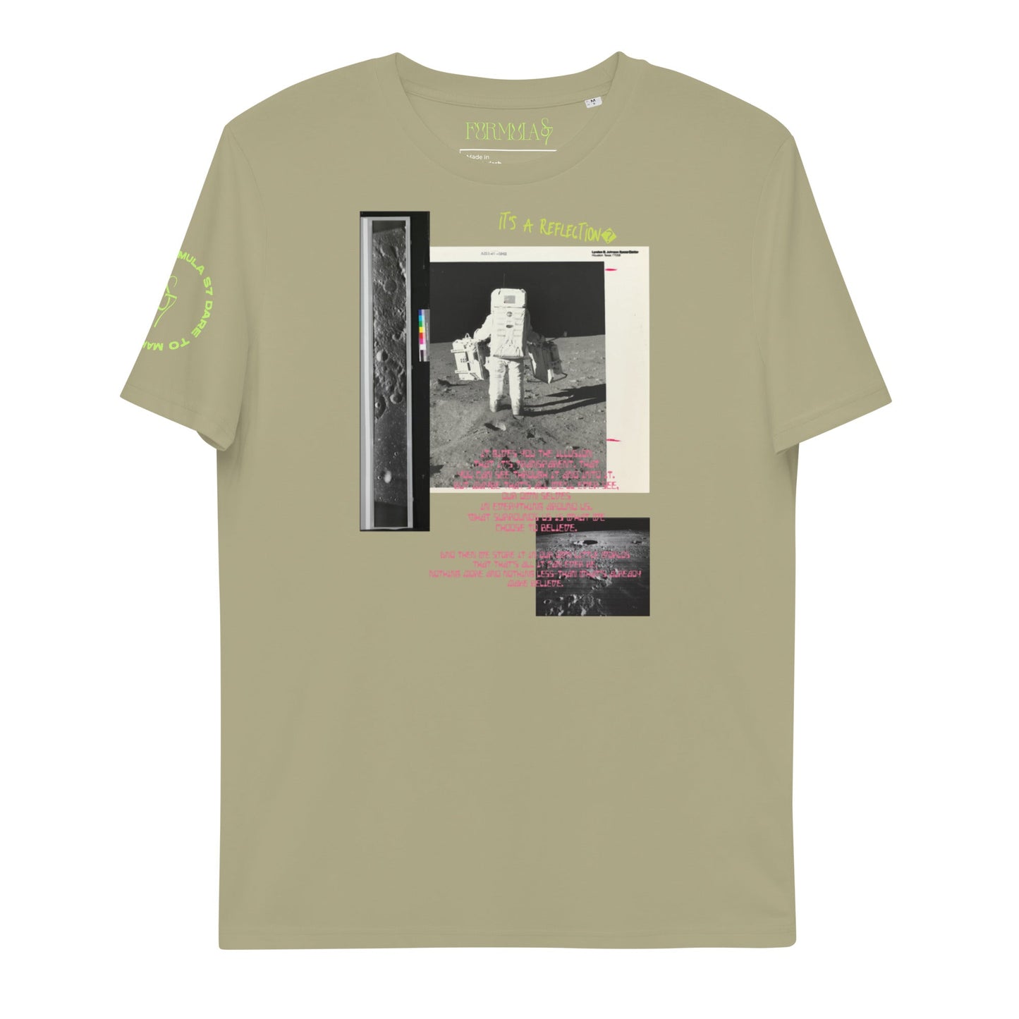 Reflection of Self, Man on the Moon Unisex Organic Cotton T-Shirt