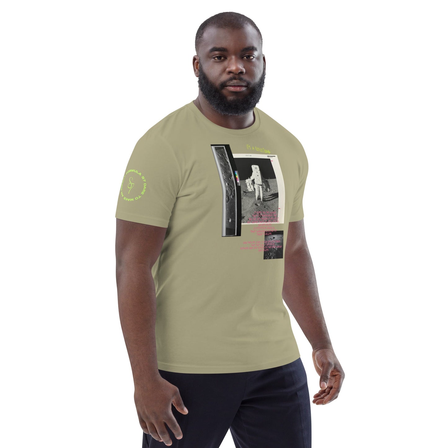 Reflection of Self, Man on the Moon Unisex Organic Cotton T-Shirt