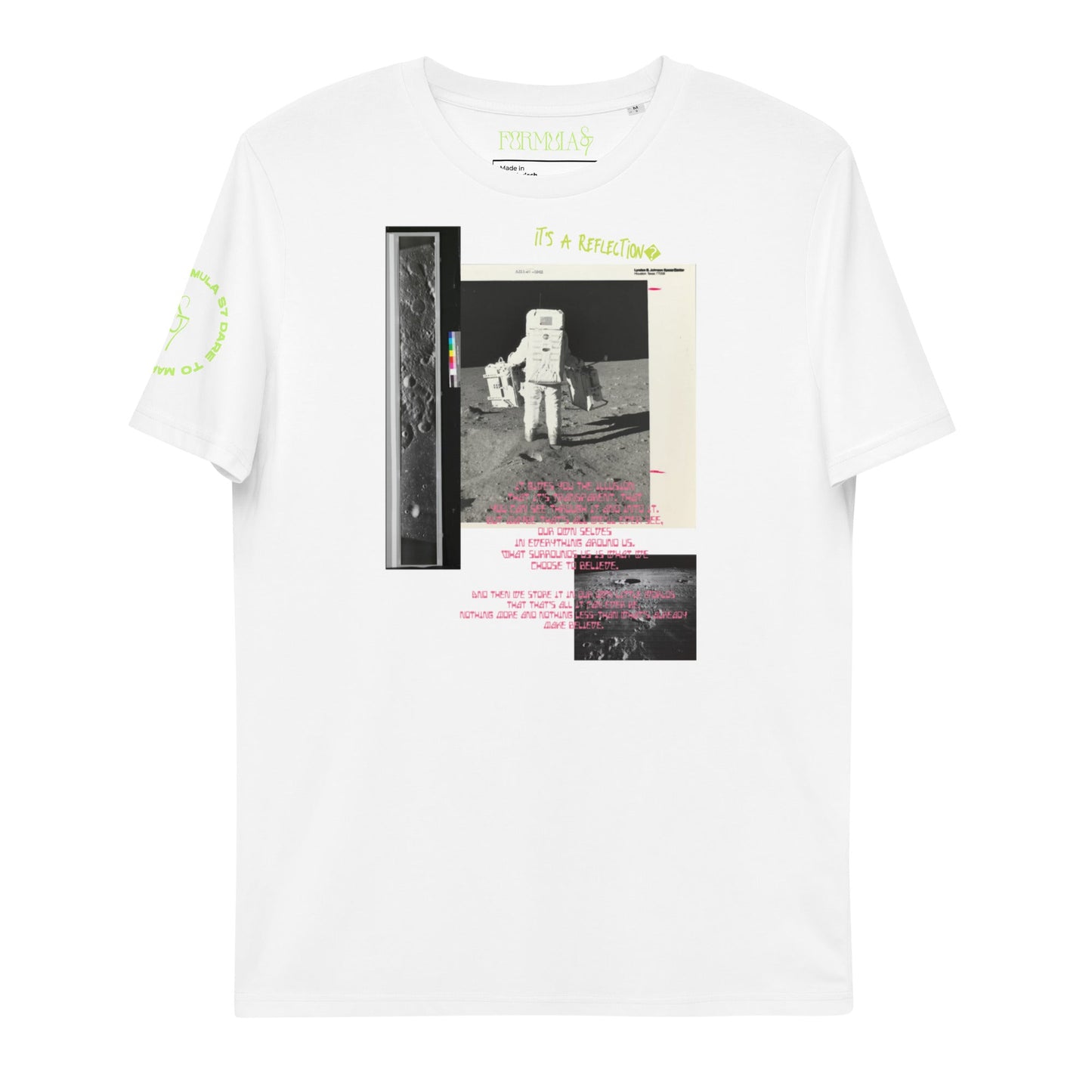 Reflection of Self, Man on the Moon Unisex Organic Cotton T-Shirt