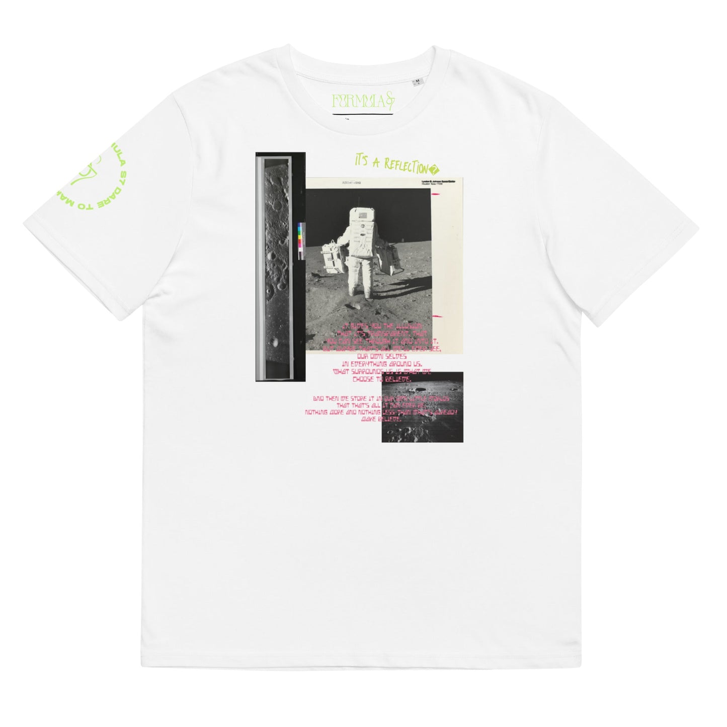 Reflection of Self, Man on the Moon Unisex Organic Cotton T-Shirt