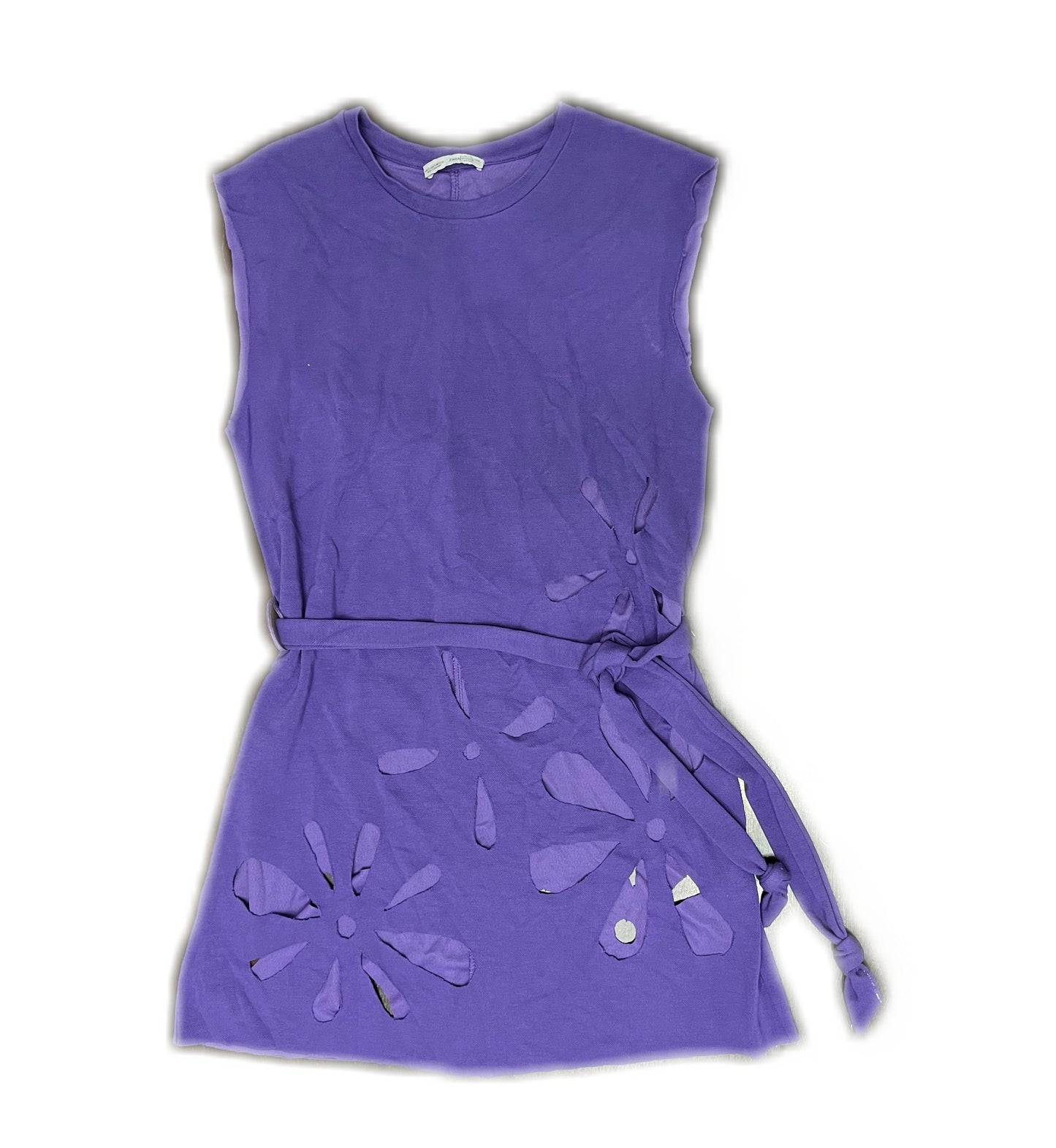 Purple Floral Cutout Sleeveless Daphne Mini Dress