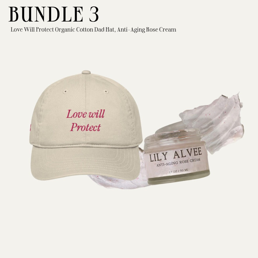 Love Will Protect 444 Cap & Rose Cream Bundle 3