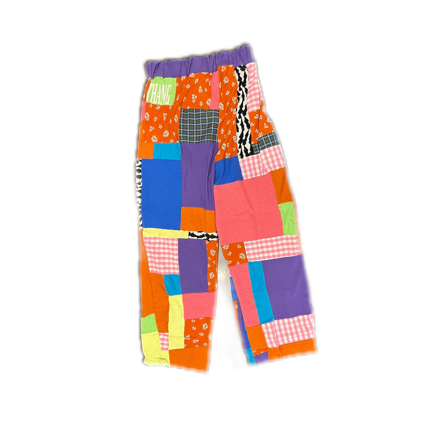 Patchwork Up-cycled Textile Pants