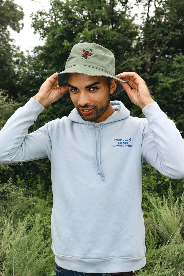 Butterfly and Flowers Organic Cotton Bucket Hat