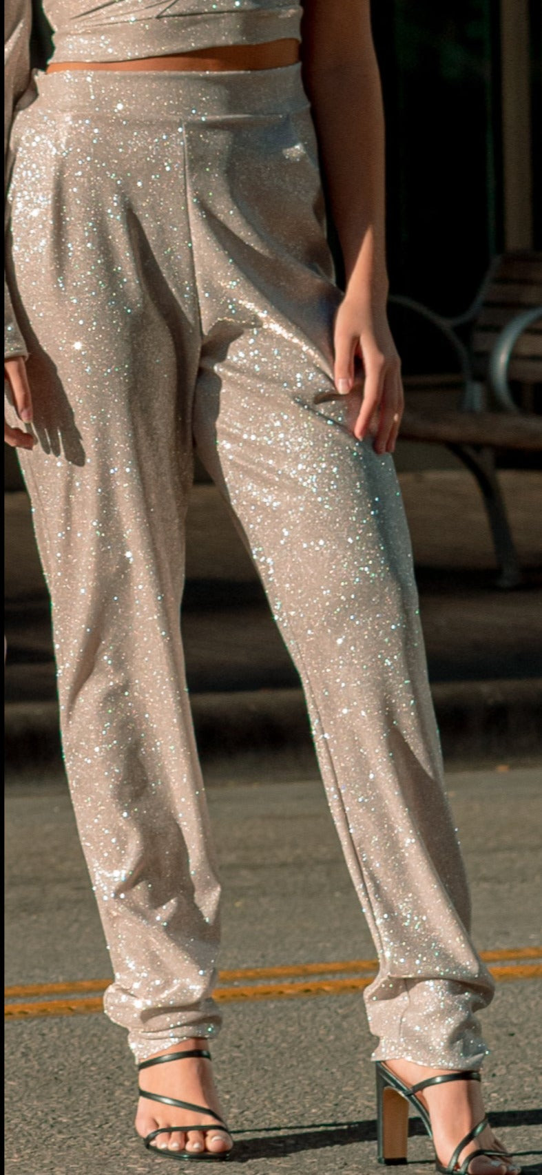 Silver Sparkle Pants