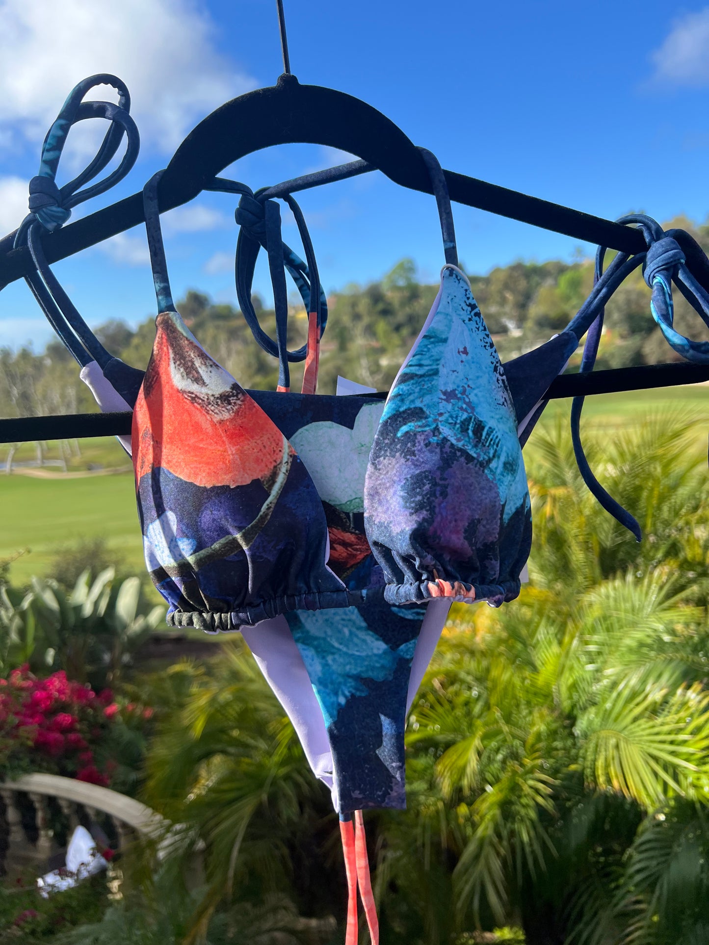 Exquisite Floral recycled string bikini