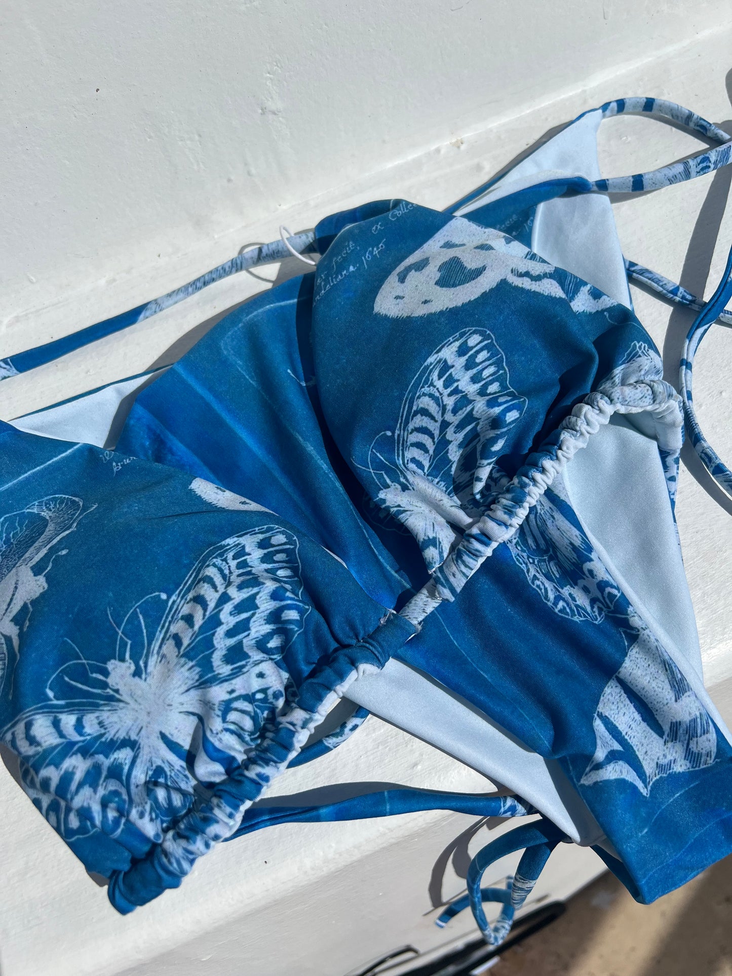 Butterflies & Bees Print Recycled String Bikini