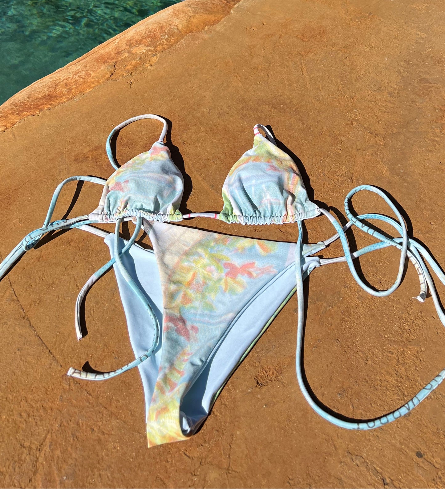 The Tropics Print Recycled String Bikini