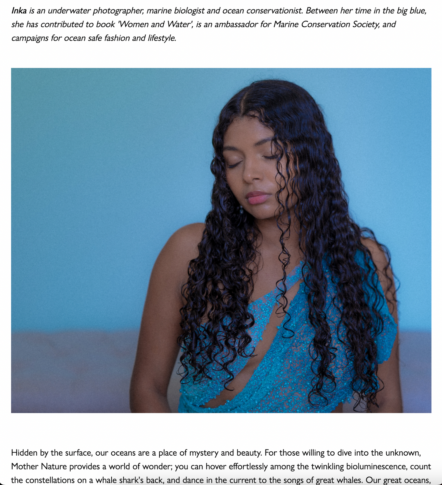 Aquatic Blue Embroidered One Shoulder Crop Top