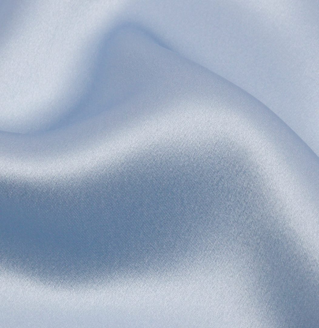 Baby Blue Silk Charmeuse Scrunchies