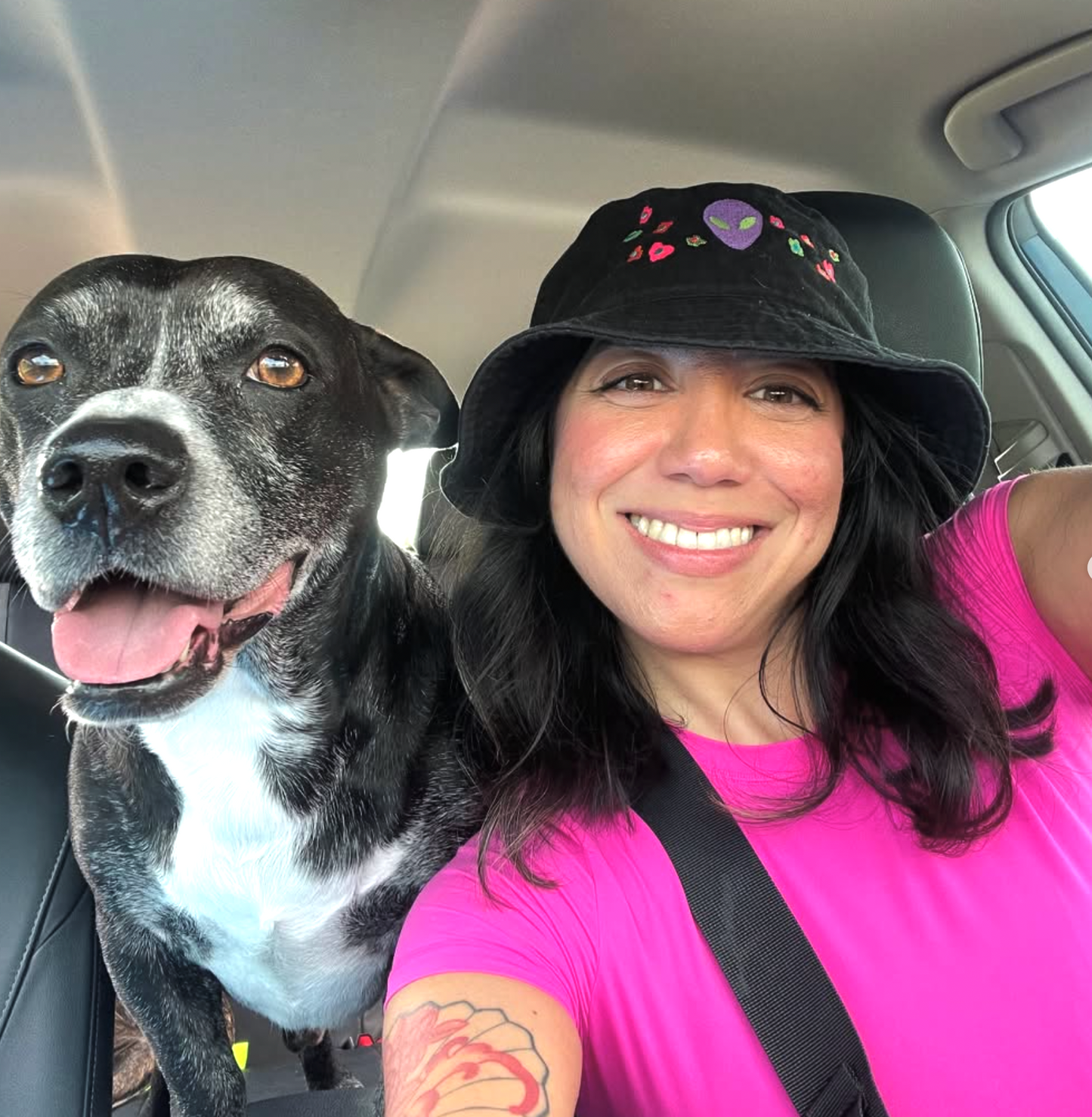 Alien and Flowers Organic Cotton Bucket Hat