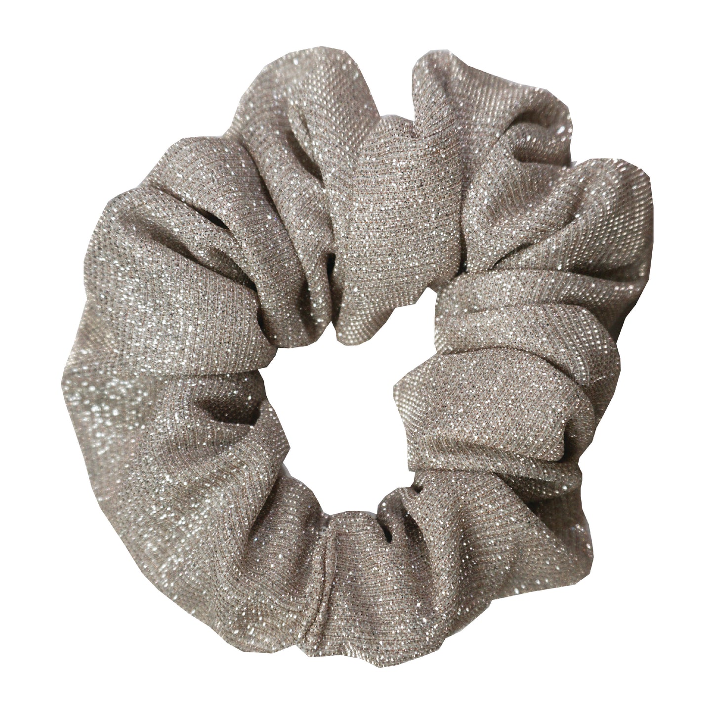 Silver Sparkle Bow Scrunchie