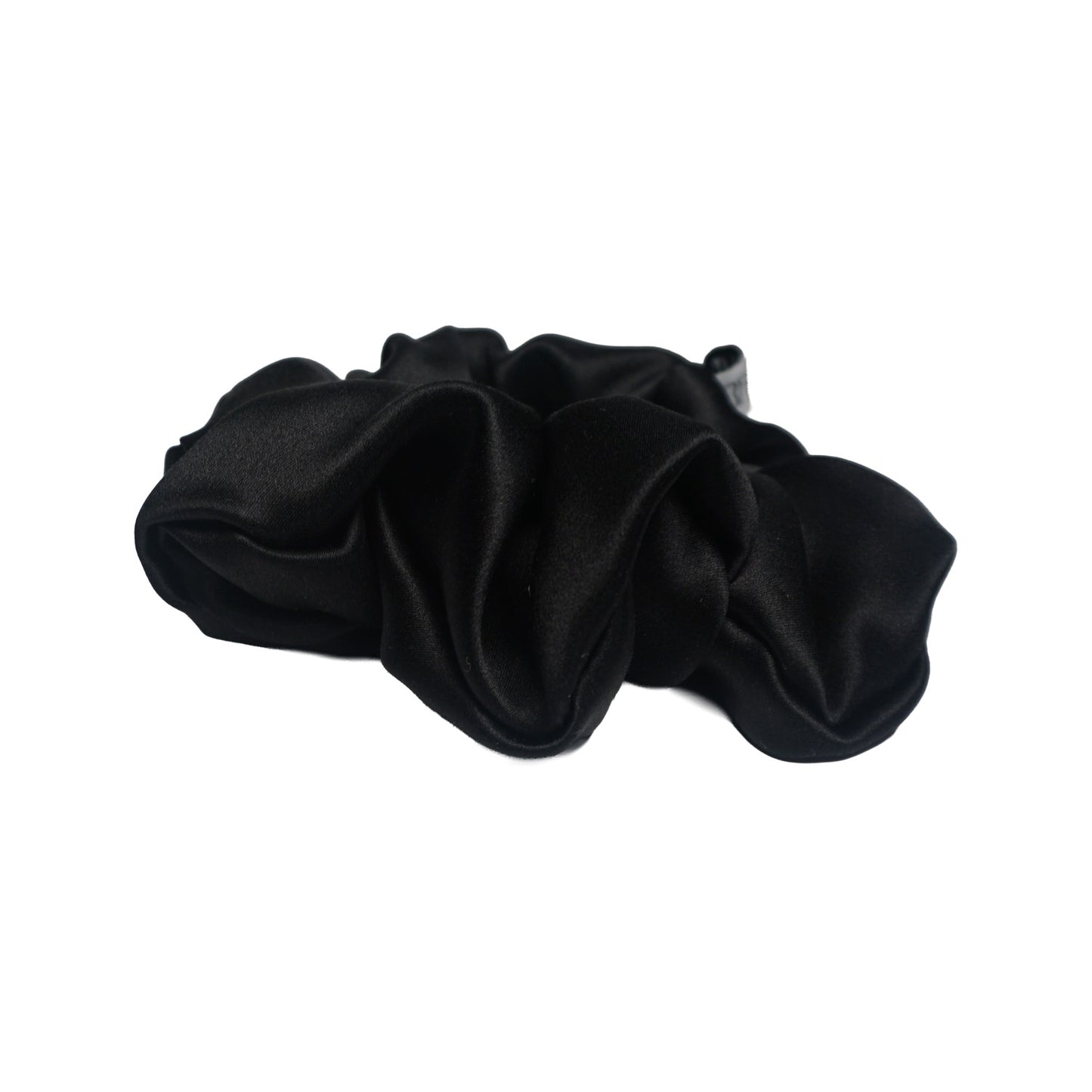 Classic Black Silk Charmeuse Scrunchies