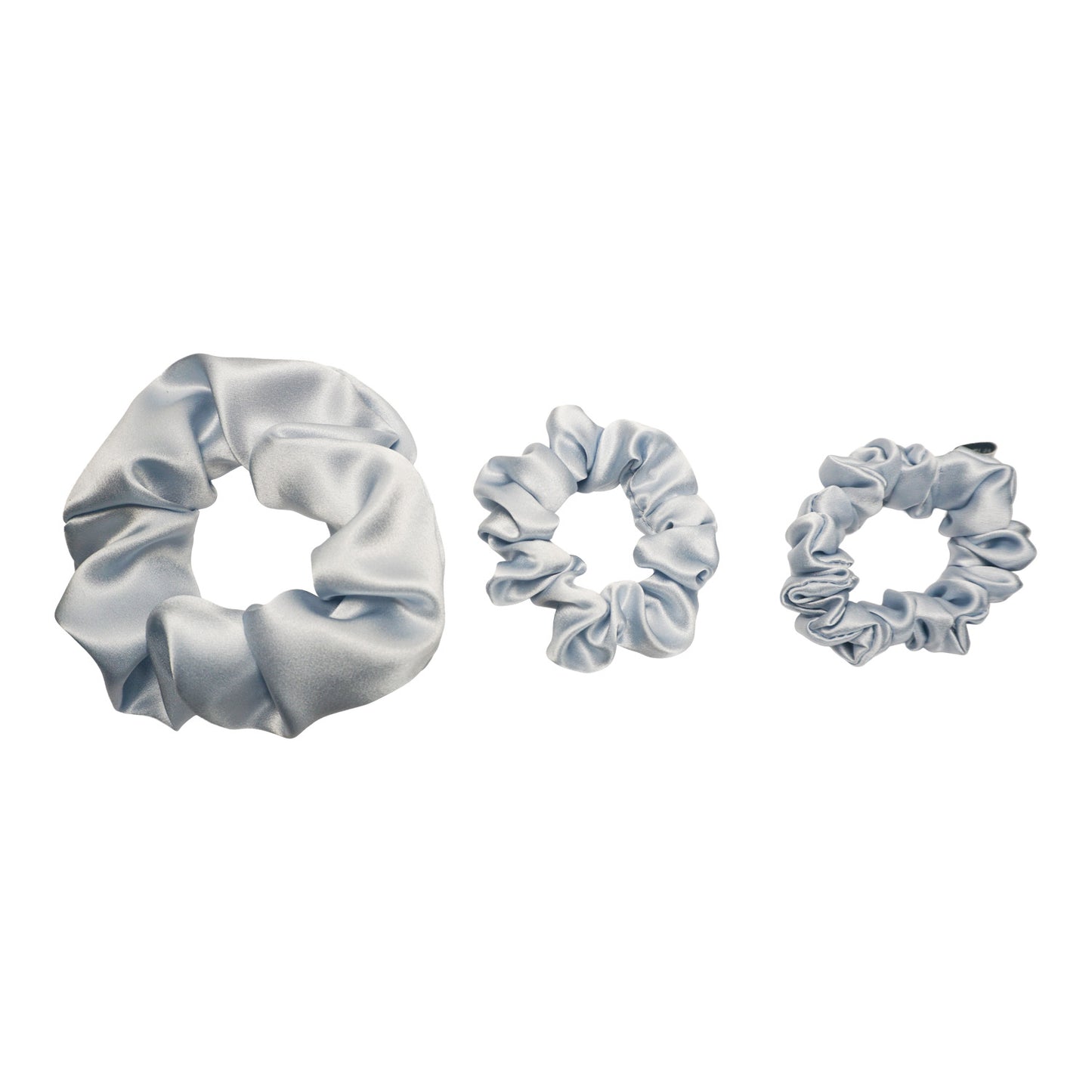 Baby Blue Silk Charmeuse Scrunchies