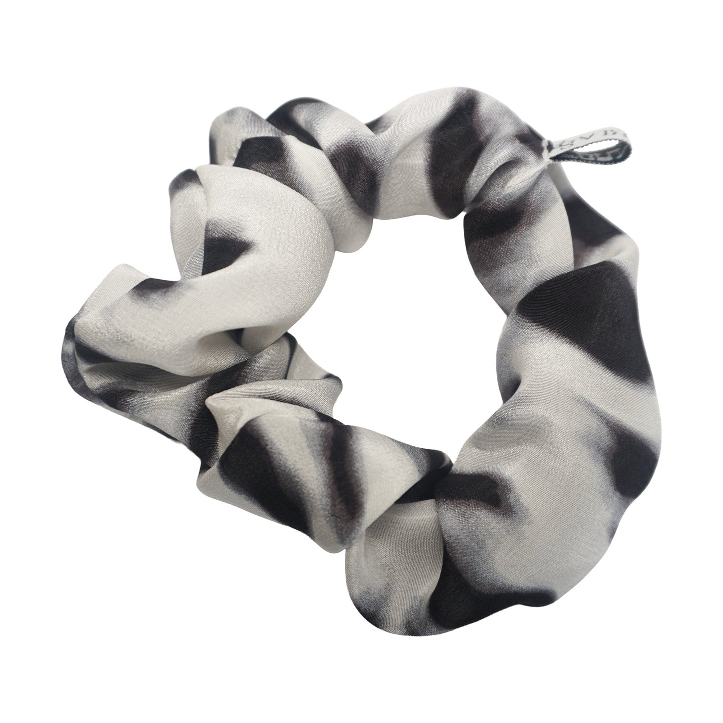 Monochrome Silk Animal Print Scrunchies