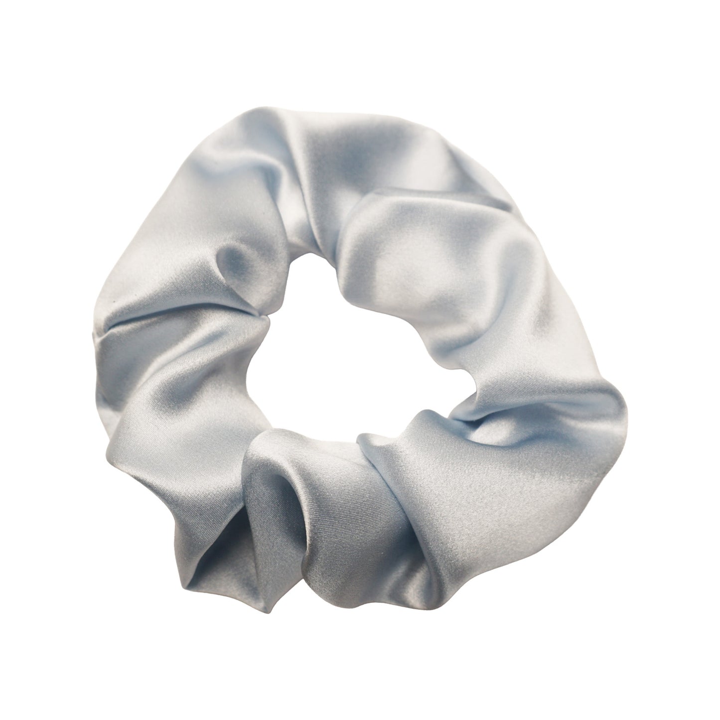 Baby Blue Silk Charmeuse Scrunchies