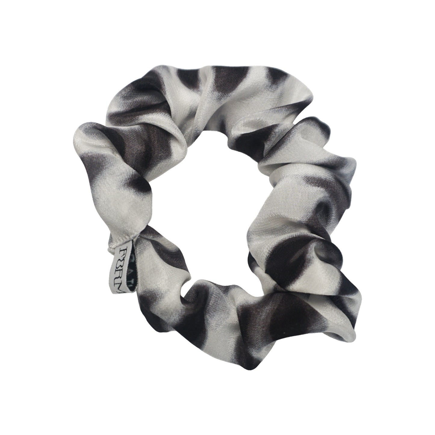 Monochrome Silk Animal Print Scrunchies