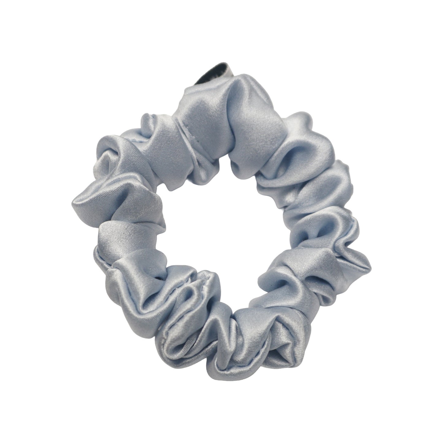 Baby Blue Silk Charmeuse Scrunchies