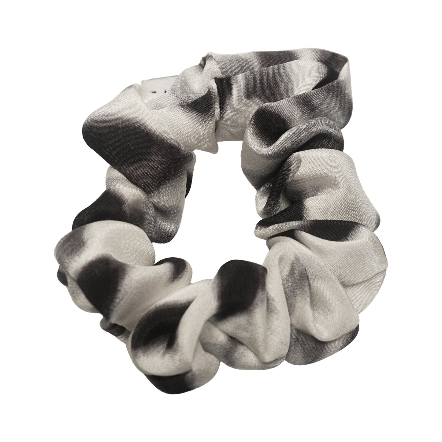 Monochrome Silk Animal Print Scrunchies