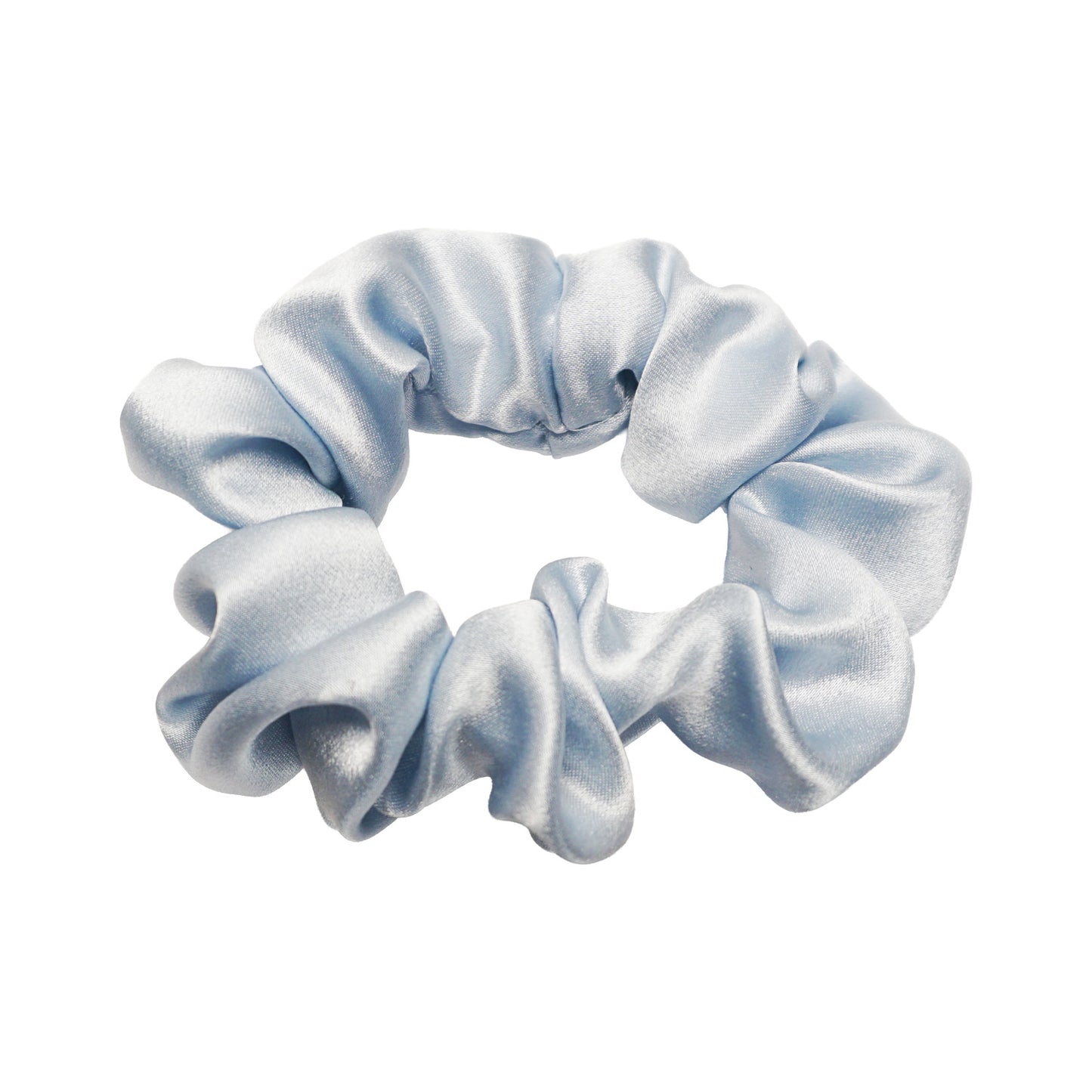 Baby Blue Silk Charmeuse Scrunchies