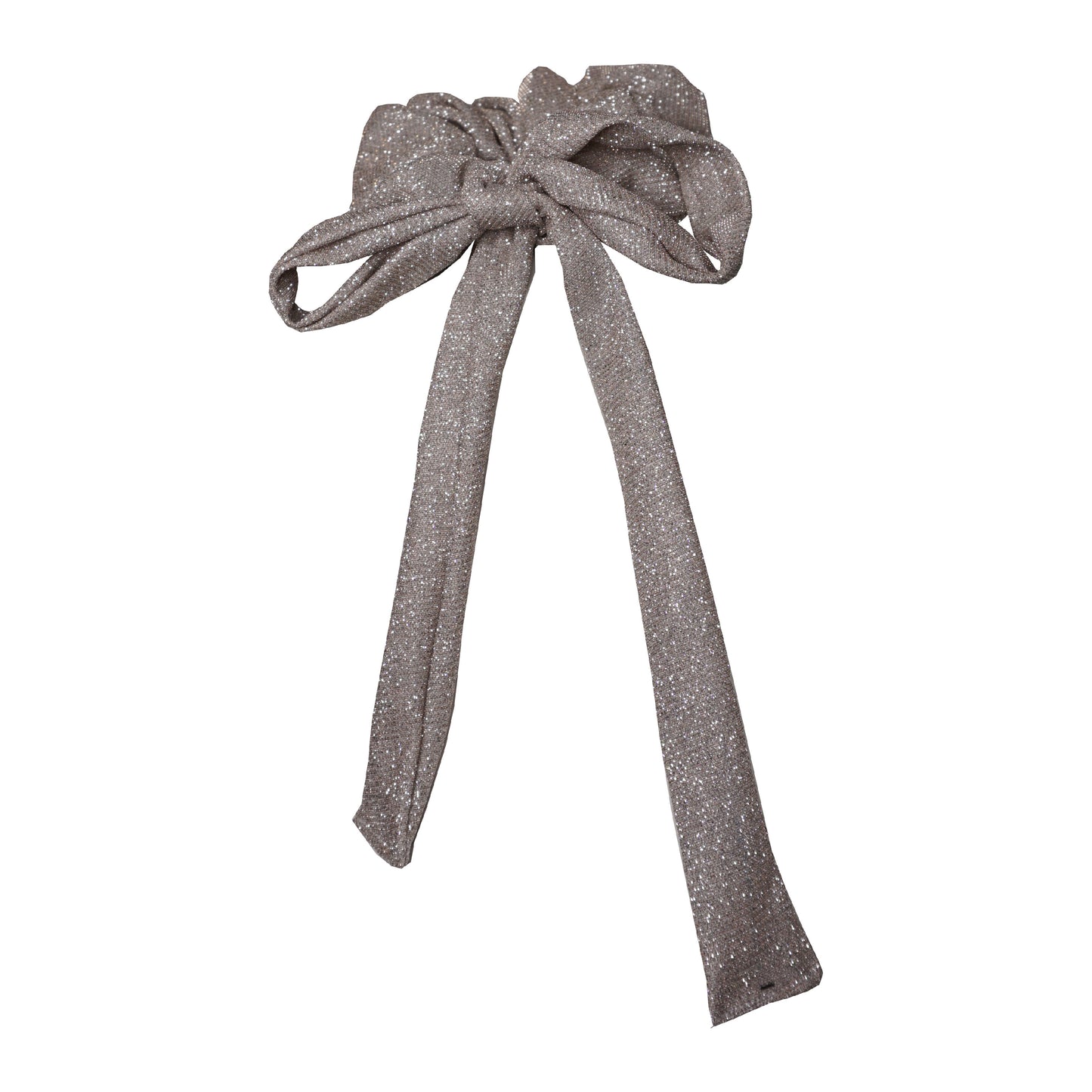 Silver Sparkle Bow Scrunchie