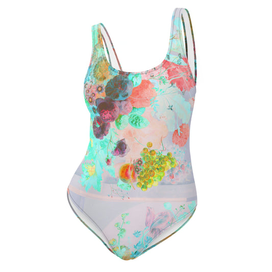 Peaches & Grapes Floral One-Piece Swimsuit