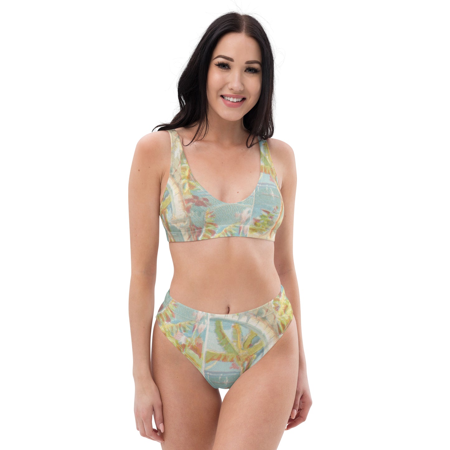 The Tropics Print Recycled High-Waisted Bikini