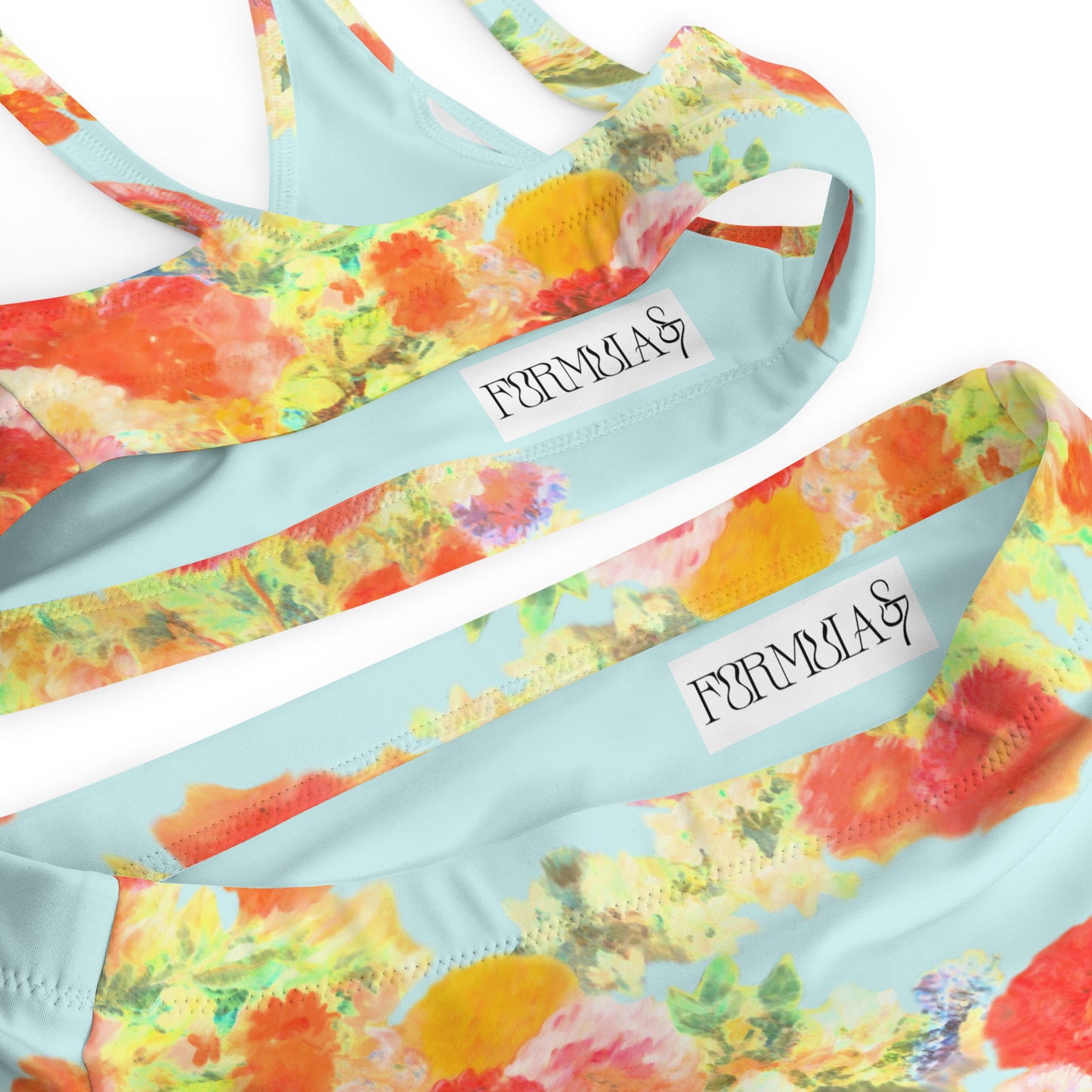 Wonder of Love Floral Print Recycled High-Waisted Bikini