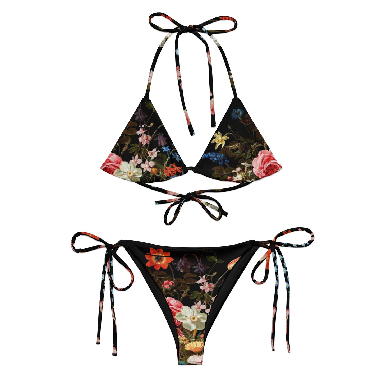 Botanical Bliss Print Recycled String Bikini