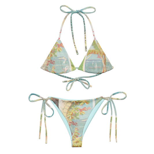 The Tropics Print Recycled String Bikini