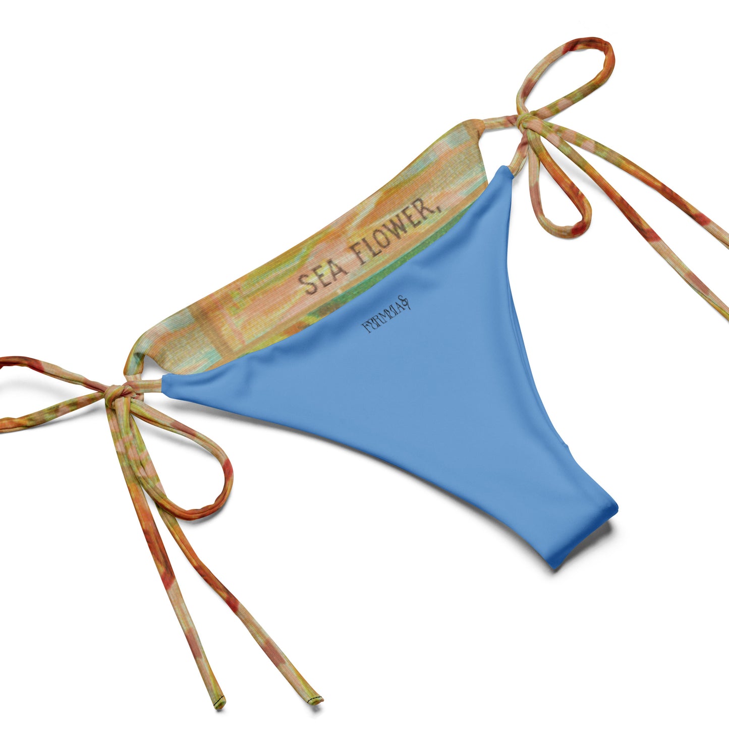 Sea Flower Print Recycled String Bikini
