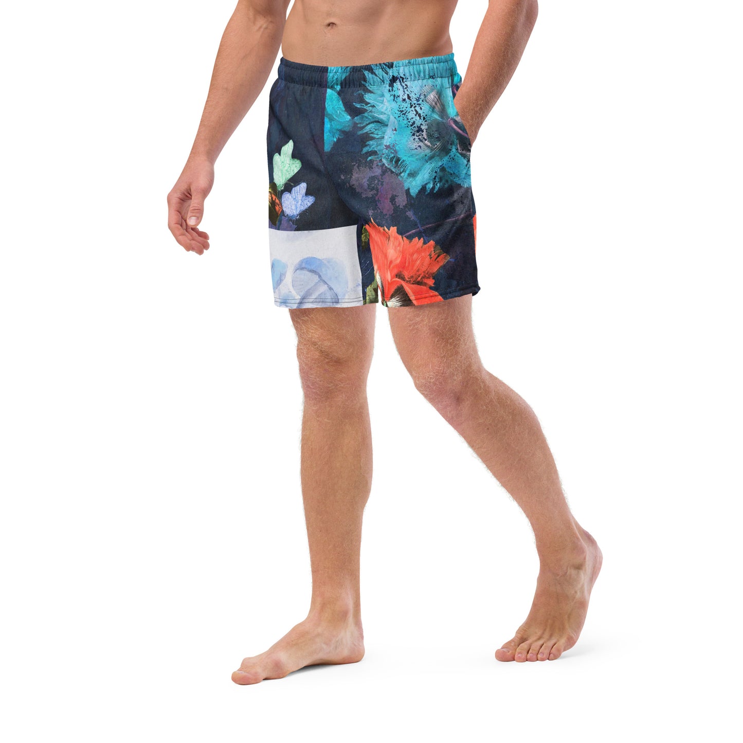 Exquisite Floral Print Men's swim trunks