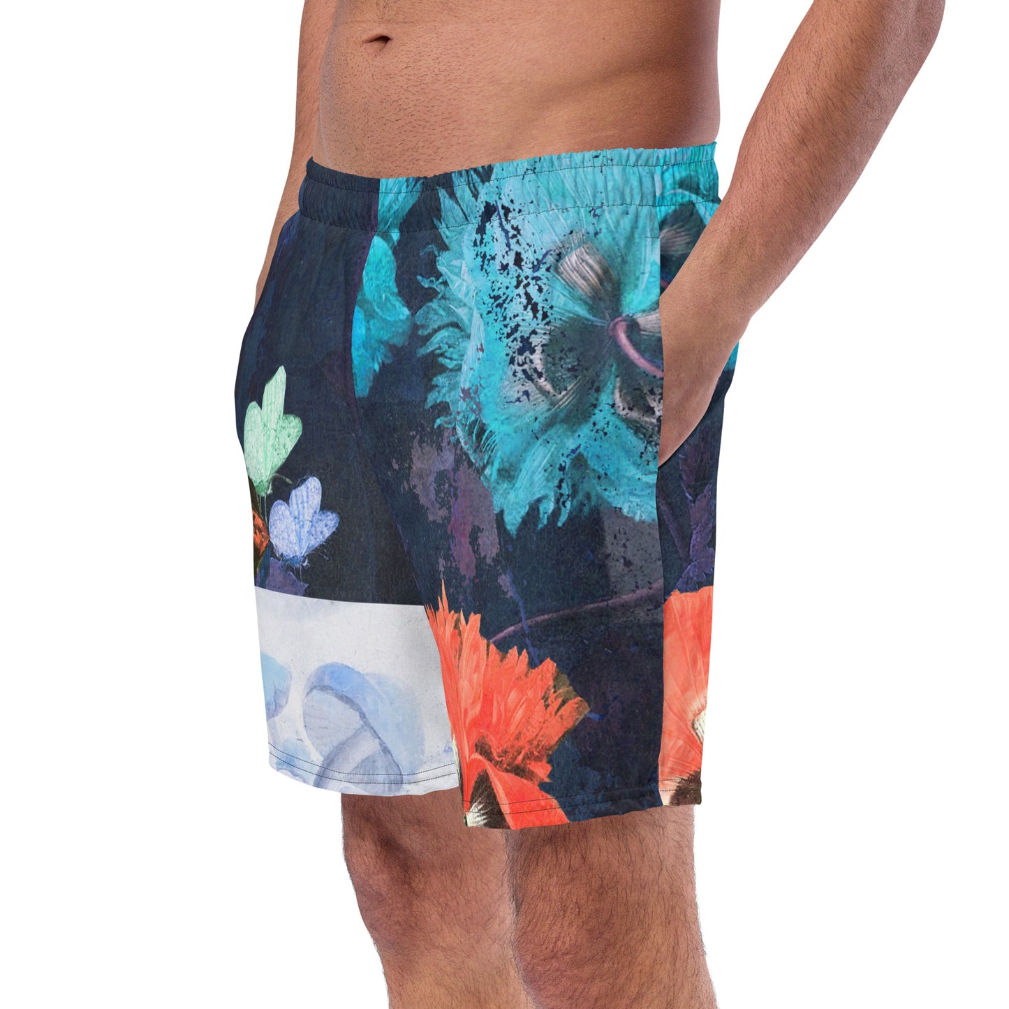 Exquisite Floral Print Men's swim trunks