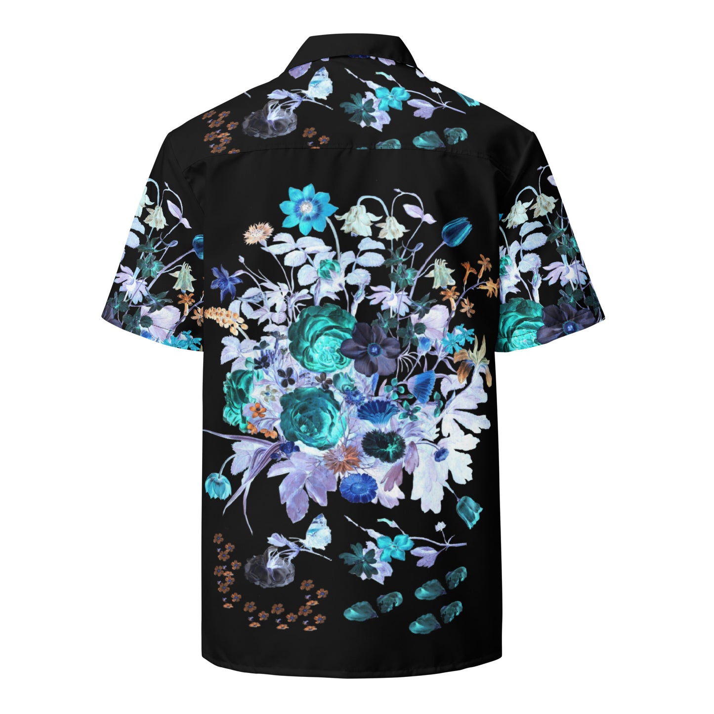Botanical Bliss Blue Unisex Button Down Shirt
