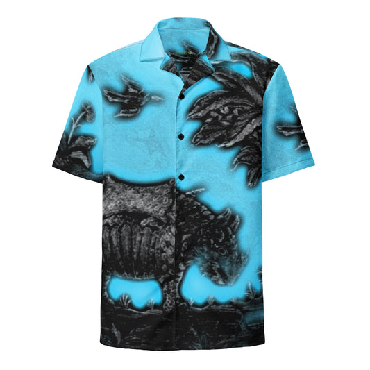 Tropical Rhino Unisex button down t-shirt