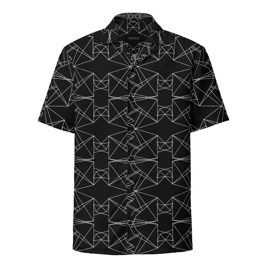 Origami Bird Geometric Diamonds Unisex Button-Down Shirt