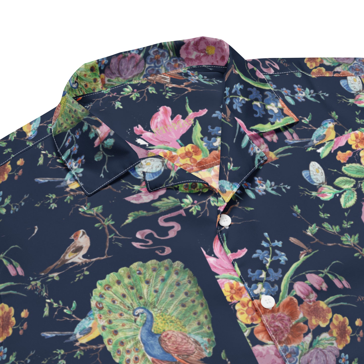 Birds of Paradise Print Unisex Button Shirt