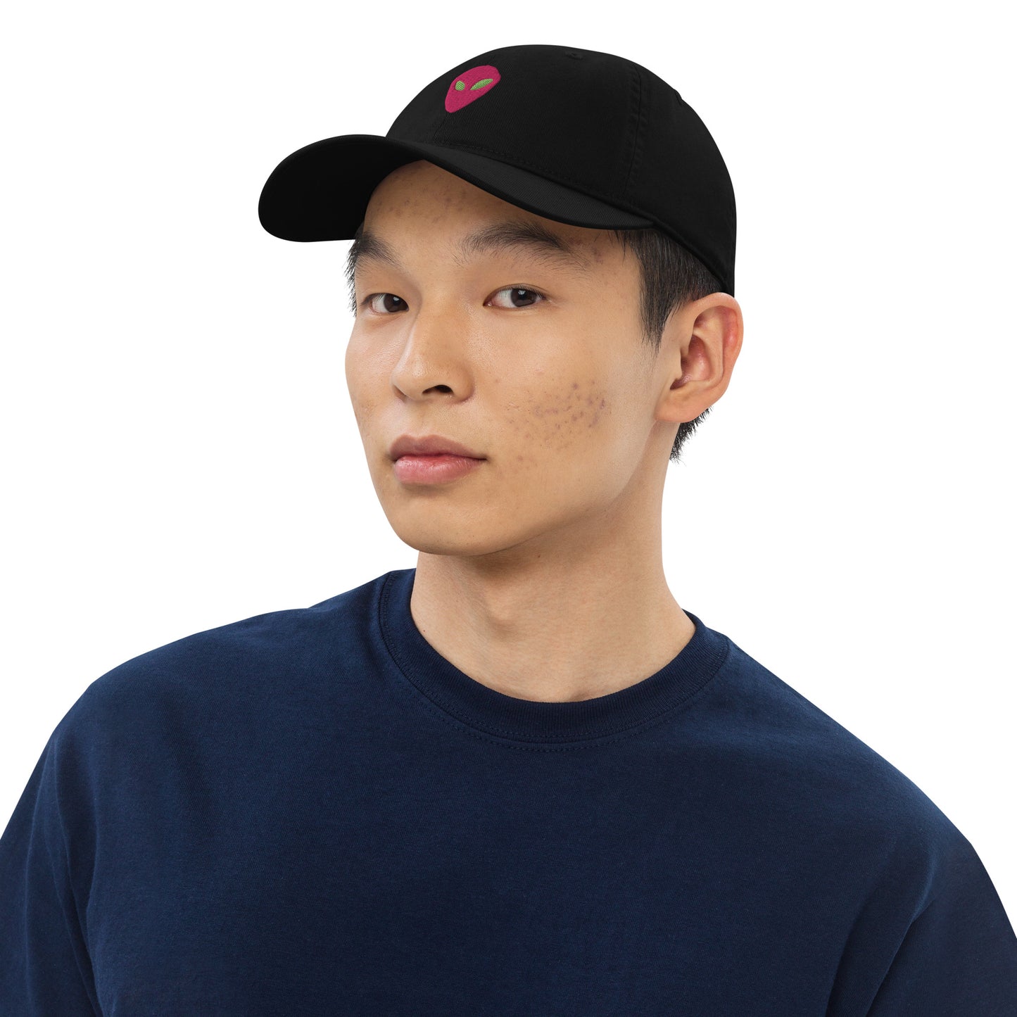 Pink Alien I thought you looked familiar Organic Cotton Dad Hat